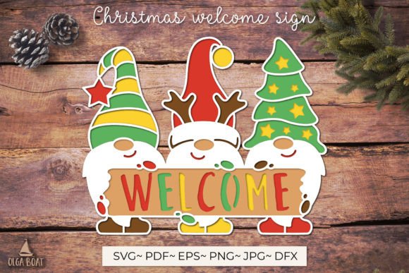 3D Christmas Gnome Welcome Sign SVG: A Festive and Functional Holiday Design