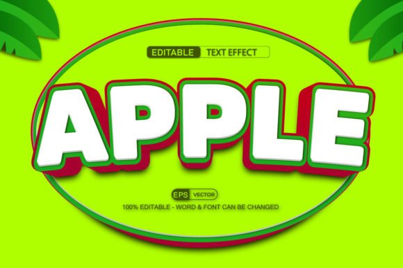 Apple Editable Text Effect Vector 3D Sty: A Versatile Tool for Creative Professionals and Everyday Designers