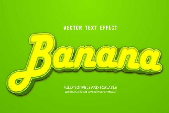 Banana 3D Editable Text Effect Vector: A Versatile Tool for Modern Designers