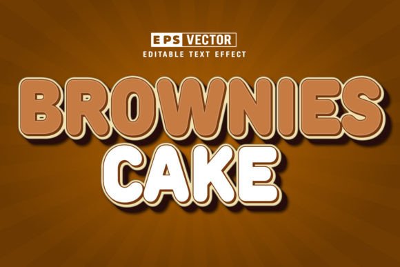 Brownies 3D Editable Text Effect Vector: A Versatile Design Tool