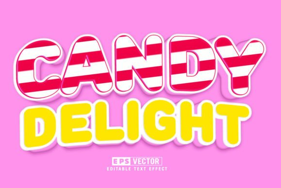 Candy Delight 3D Editable Text Effect