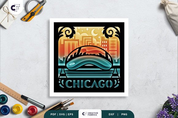 Chicago 3D Shadow Box Paper Cut: A Creative Way to Celebrate the City