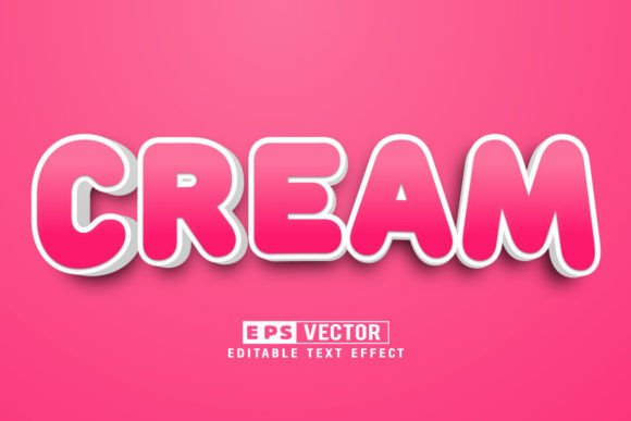 Cream Editable Text Effect Vector 3D Sty: A Versatile Design Tool for Creative Professionals