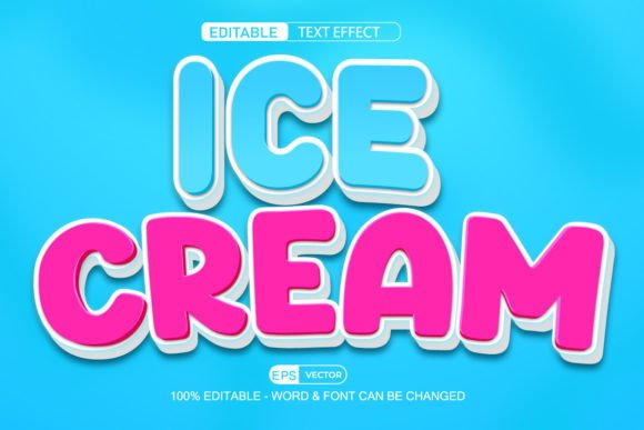Creating a Delectable Design: The Ice Cream Text Effect in 3D Vector Style