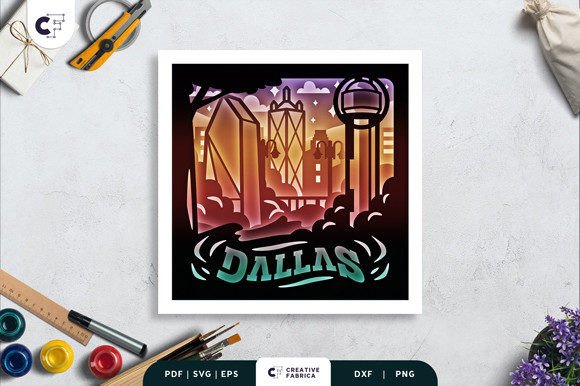 Dallas Skylines 3D Shadow Box: A Creative Tool for Crafters and Designers