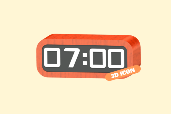 Digital Alarm 3d Illustration: A Timeless Design Element