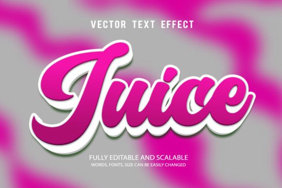 Enhancing Visual Communication with Juice Text Effect Vector 3D Style