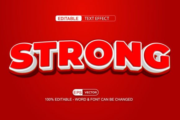 Enhancing Visual Impact with Strong Text Effect Vector 3D Style in Adobe Illustrator