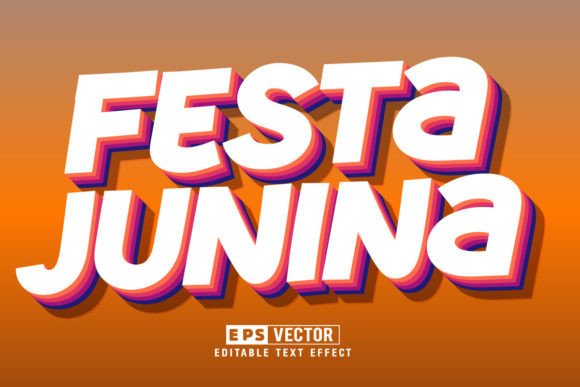 Festa Junina 3D Editable Text Effect