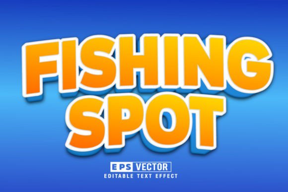 Fishing Sport 3d Editable Text Effect