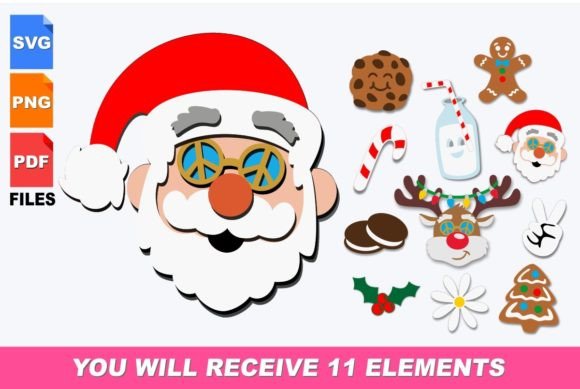 Groovy Christmas 3D SVG Bundle