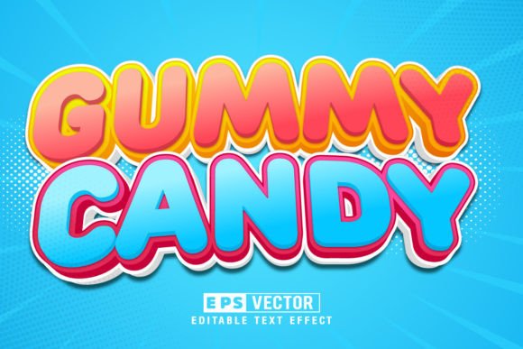 Gummy Candy 3D Editable Text Effect: A Versatile Design Asset for Creative Professionals