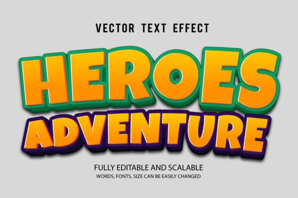 Heroes Adventure 3D Editable Text Effect