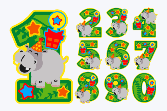 Hippo Numbers 3D SVG – Creative Possibilities for Everyone