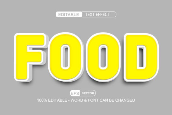 How to Use Food Editable Text Effect Vector 3D Styl in Your Design Workflow