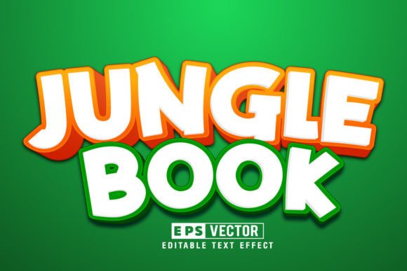 Jungle Book 3d Editable Text Effect