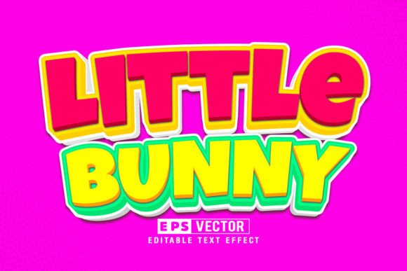 Little Bunny 3D Editable Text Effect Vec: A Versatile Tool for Creative Designers