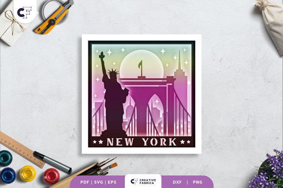 New York City, USA 3D Shadow Box – A Layered Paper Craft for Every Occasion
