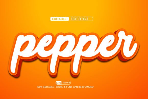 Pepper Editable Text Effect Vector 3D St: A Versatile Tool for Customizable 3D Typography