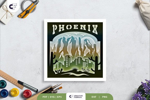 Phoenix Arizona 3D Shadow Box