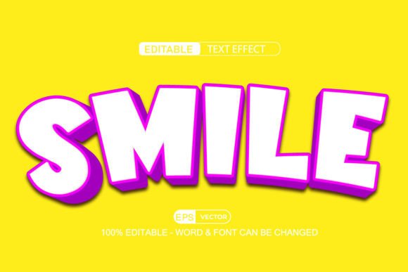 Smile Text Effect Vector 3D Style: A Creative Tool for Professional and Personal Projects