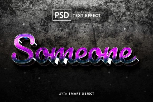Someone 3D Text Effect Editable