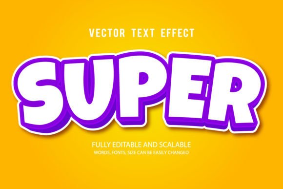 Super 3D Editable Text Effect Vector: A Versatile Design Tool