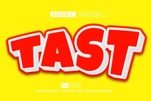 Tasty Editable Text Effect Vector 3D: A Creative Tool for Dynamic Typography